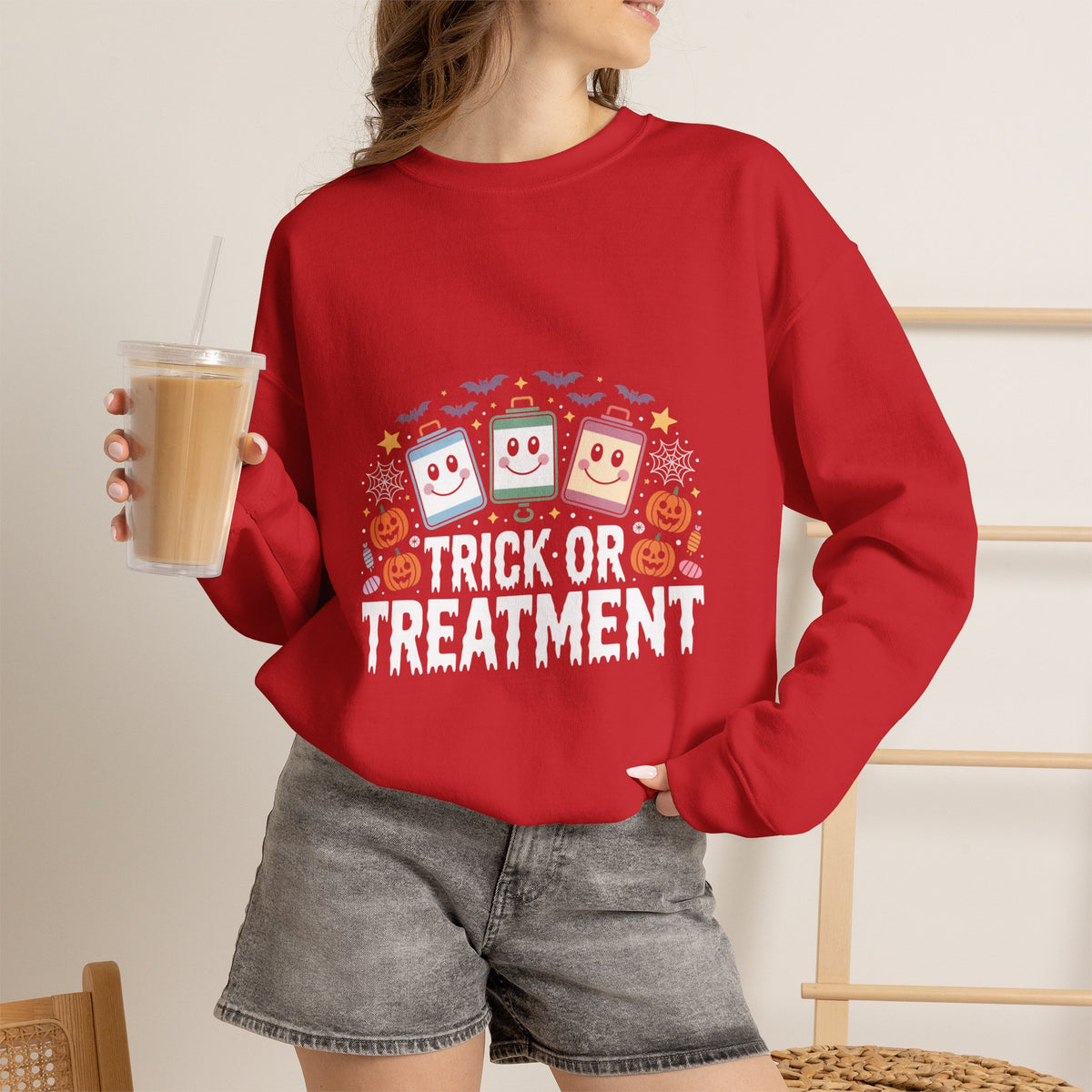 Halloween Candy Sweatshirt — Cute Trick-or-Treat Design