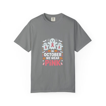 October We Wear Pink T-Shirt — Breast Cancer Awarenes
