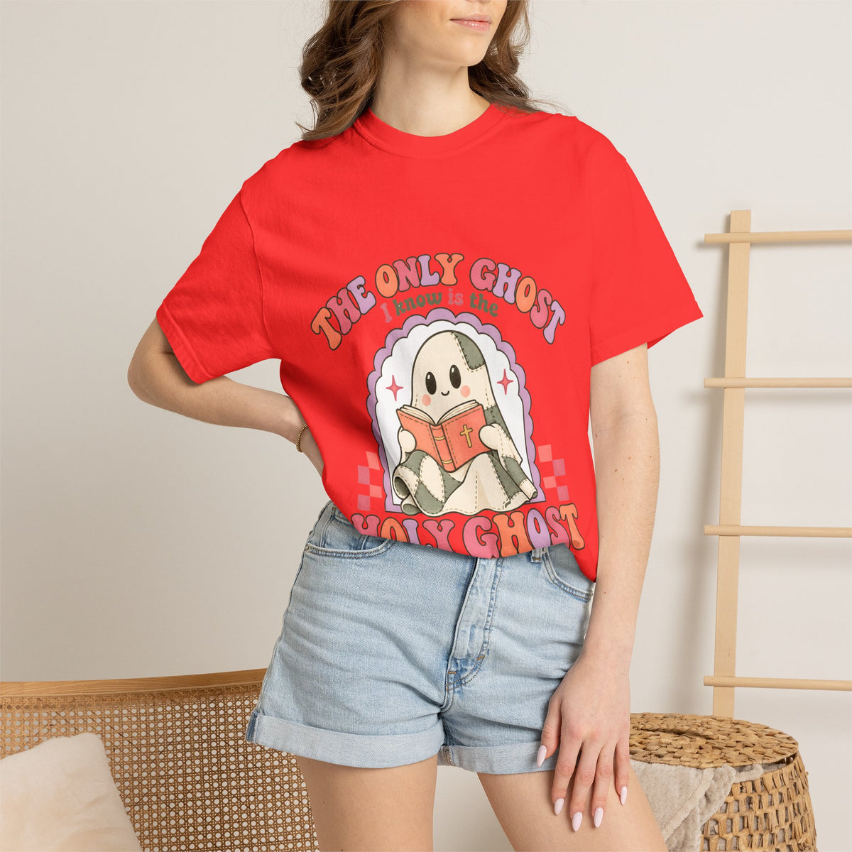Holy Ghost Cute Ghost T-Shirt — "The Only Ghost I Know is the Holy Ghost" Retro Graphic Tee