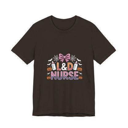 Halloween L D Nurse Tee — Cute Candy & Pumpkin Medical Shirt