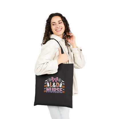 Nurse Tote Bag — "Old Nurse" Cute Halloween Candy Pumpkin Design Cotton Canvas Tote
