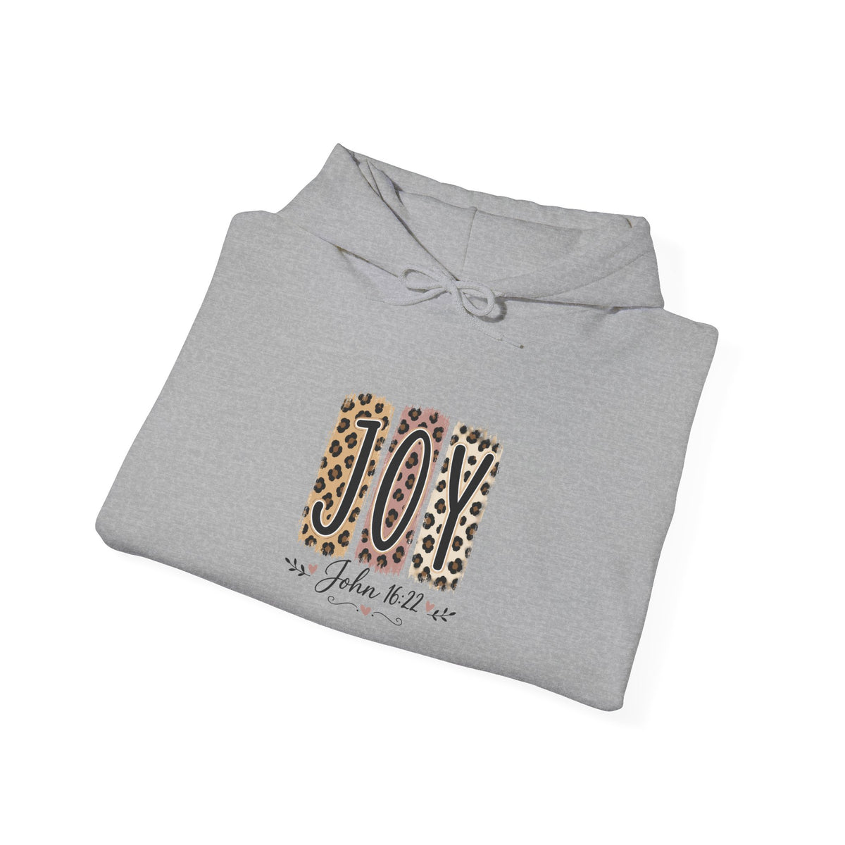 Joy Leopard Hoodie — Joy in the Season Graphic Pullover