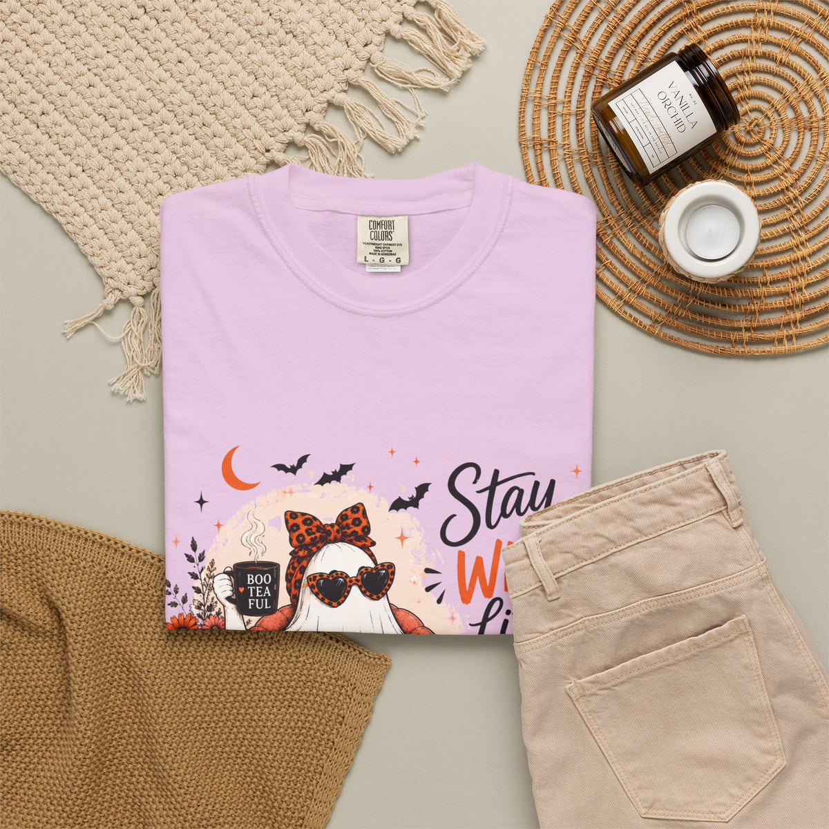Stay Wild Little Ghoul T-Shirt — Cute Halloween Ghost Reading Design
