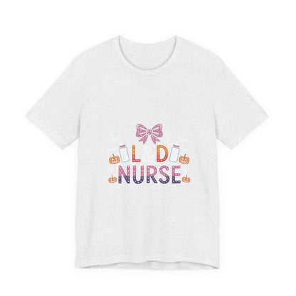 Halloween L D Nurse Tee — Cute Candy & Pumpkin Medical Shirt