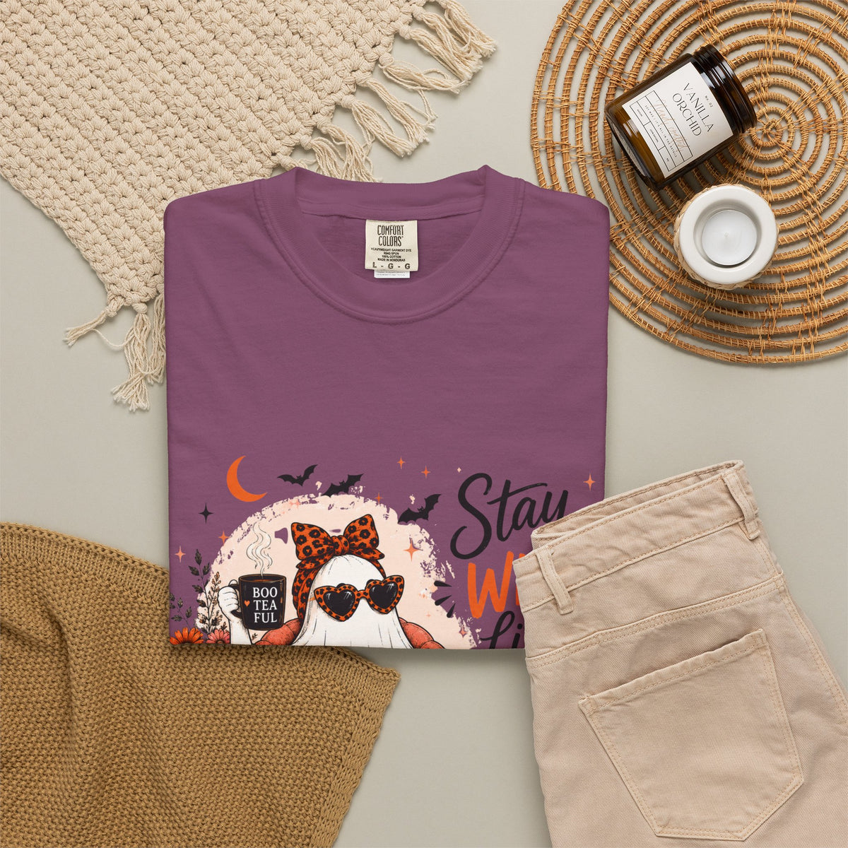 Stay Wild Little Ghoul T-Shirt — Cute Halloween Ghost Reading Design