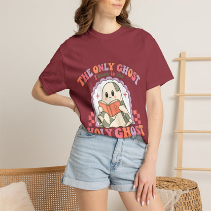 Holy Ghost Cute Ghost T-Shirt — "The Only Ghost I Know is the Holy Ghost" Retro Graphic Tee