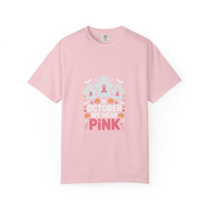 October We Wear Pink T-Shirt — Breast Cancer Awarenes