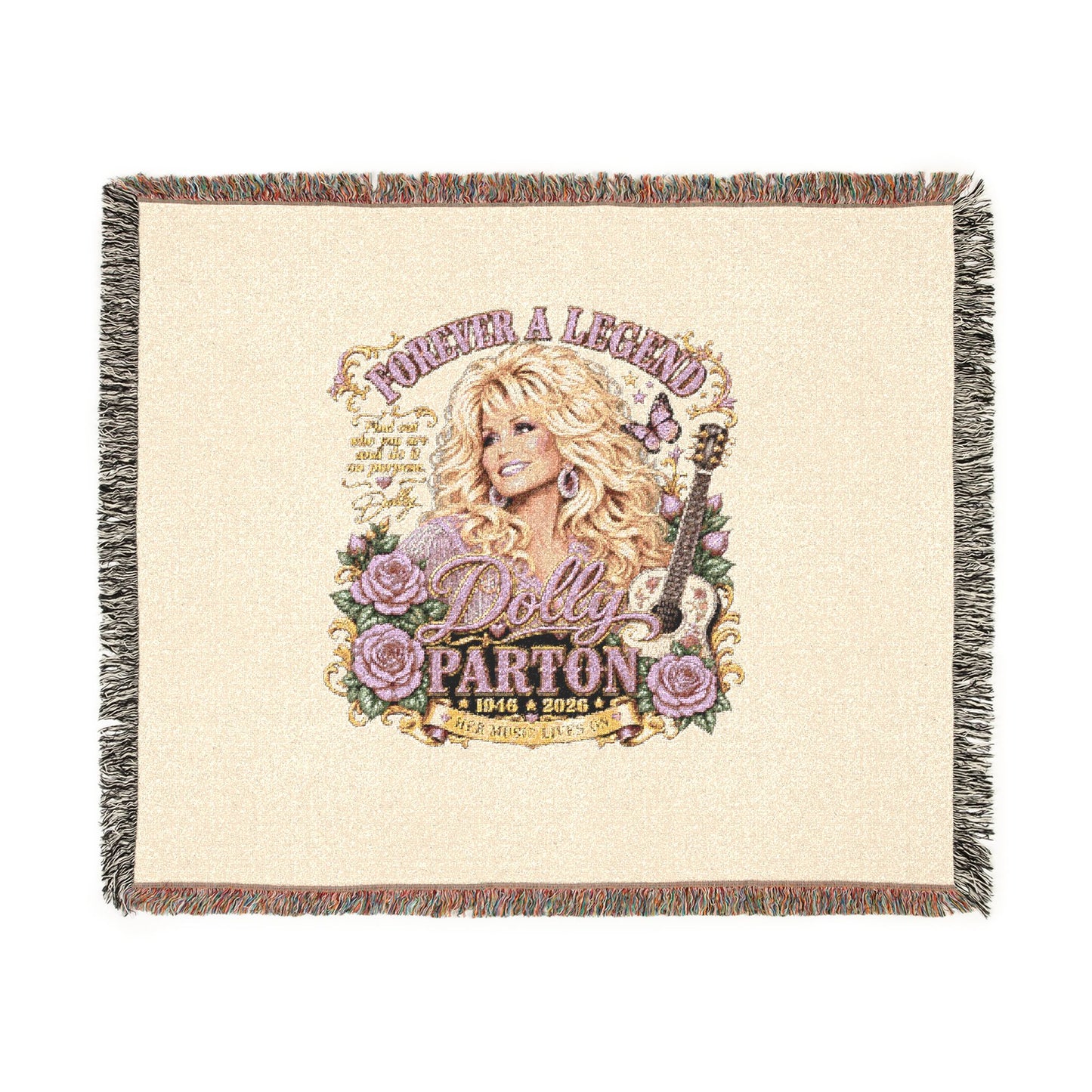 Dolly Parton Woven Blanket
