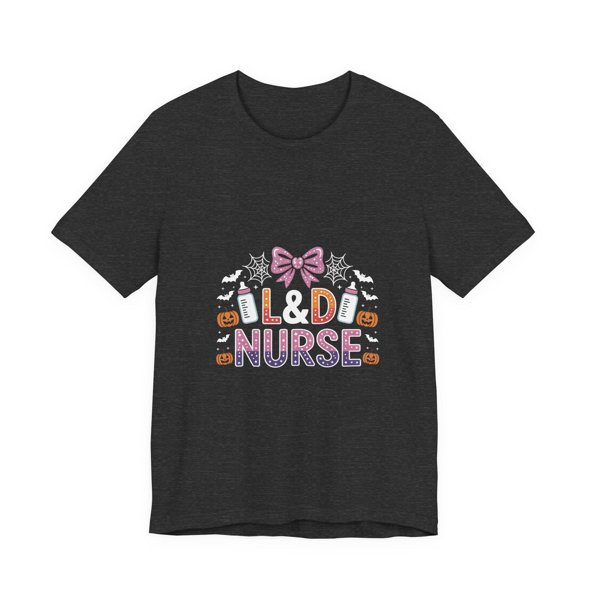 Halloween L D Nurse Tee — Cute Candy & Pumpkin Medical Shirt