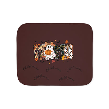Halloween Mom Sherpa Blanket – Cozy Fall Family Throw