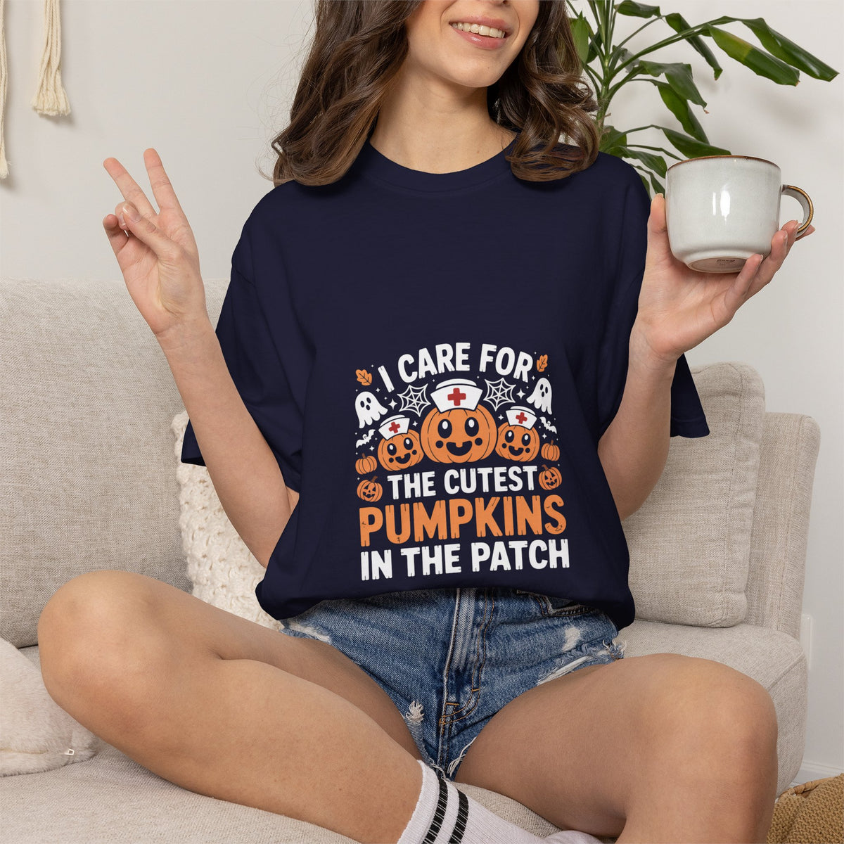 Cute Pumpkin Patch Nurse Tee