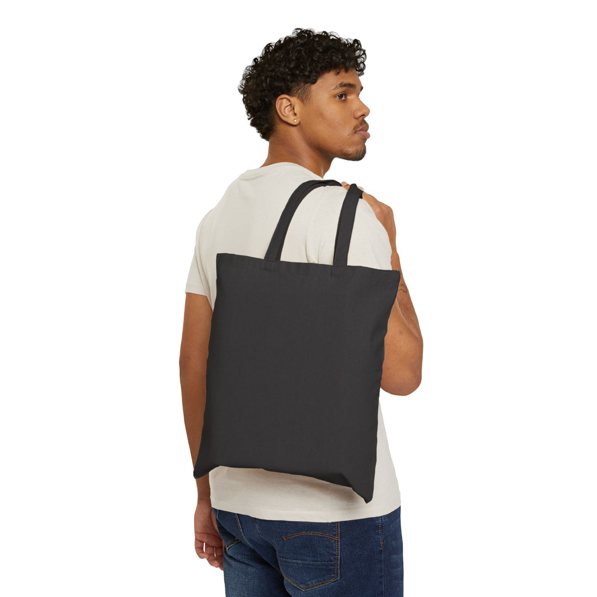 Ain't No Ghost Like the Holy Ghost Cotton Tote Bag — Cute Floral Pumpkin Bible Verse Tote
