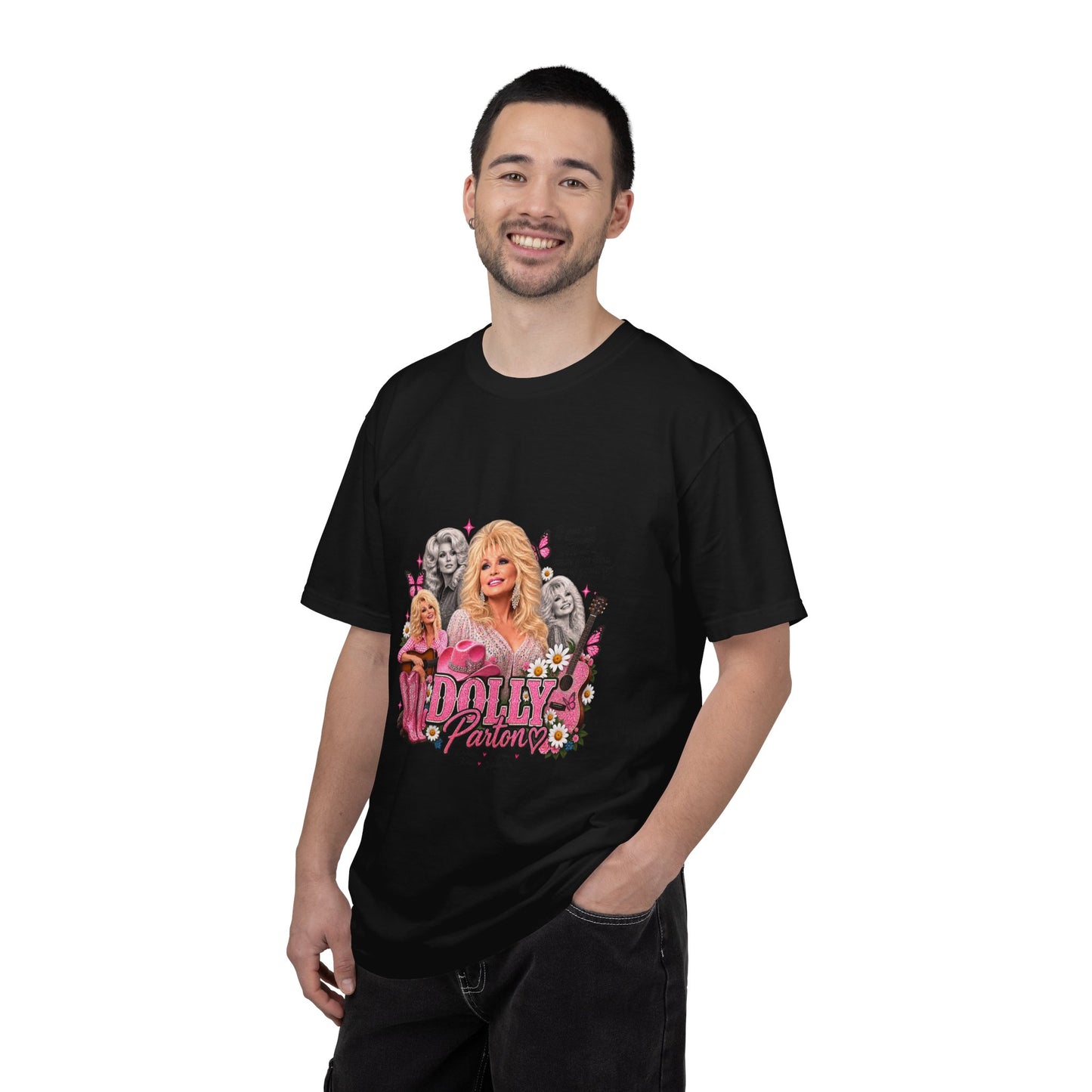 Dolly Parton Graphic T-Shirt — Vintage Pink Collage Tee