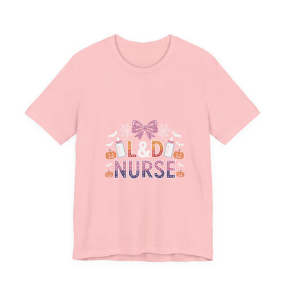 Halloween L D Nurse Tee — Cute Candy & Pumpkin Medical Shirt