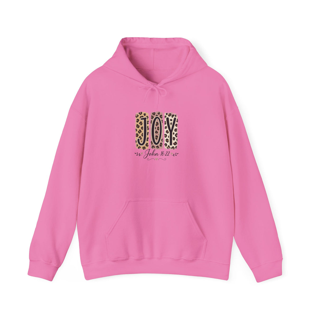 Joy Leopard Hoodie — Joy in the Season Graphic Pullover
