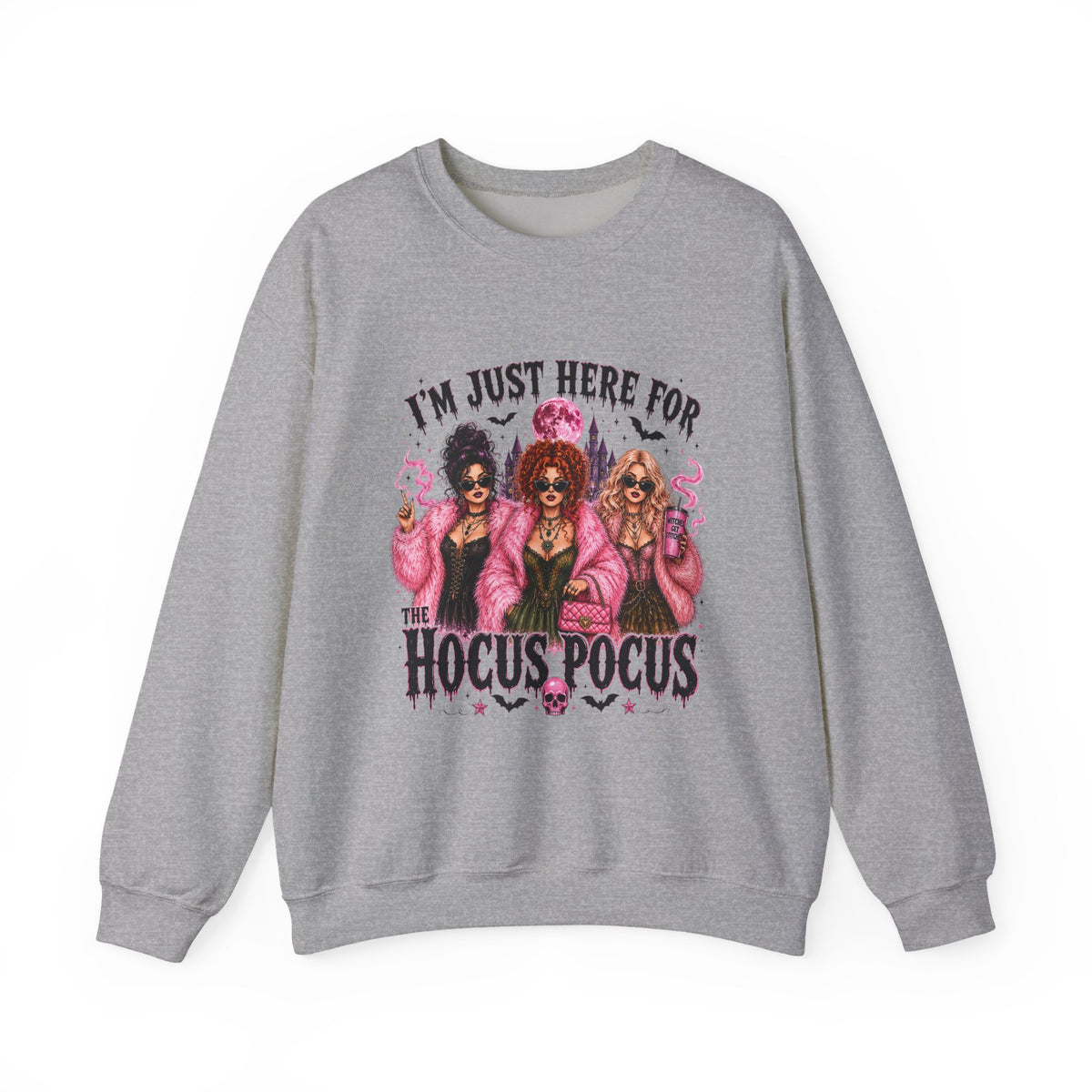 Hocus Pocus Pink Witches Crewneck Sweatshirt