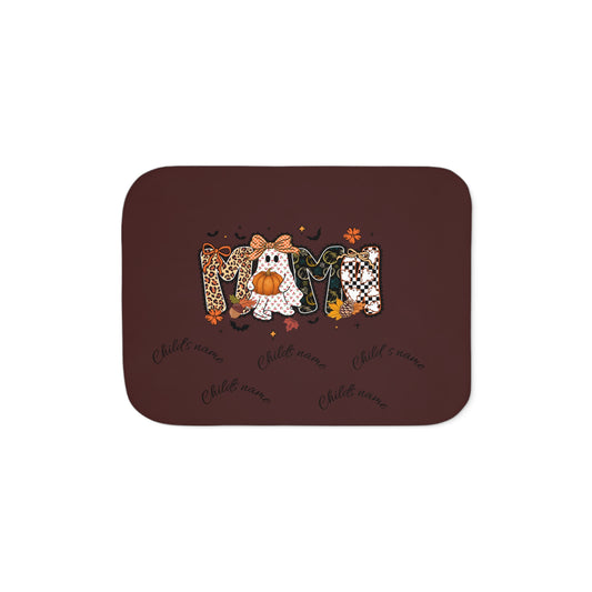 Halloween Mom Sherpa Blanket – Cozy Fall Family Throw