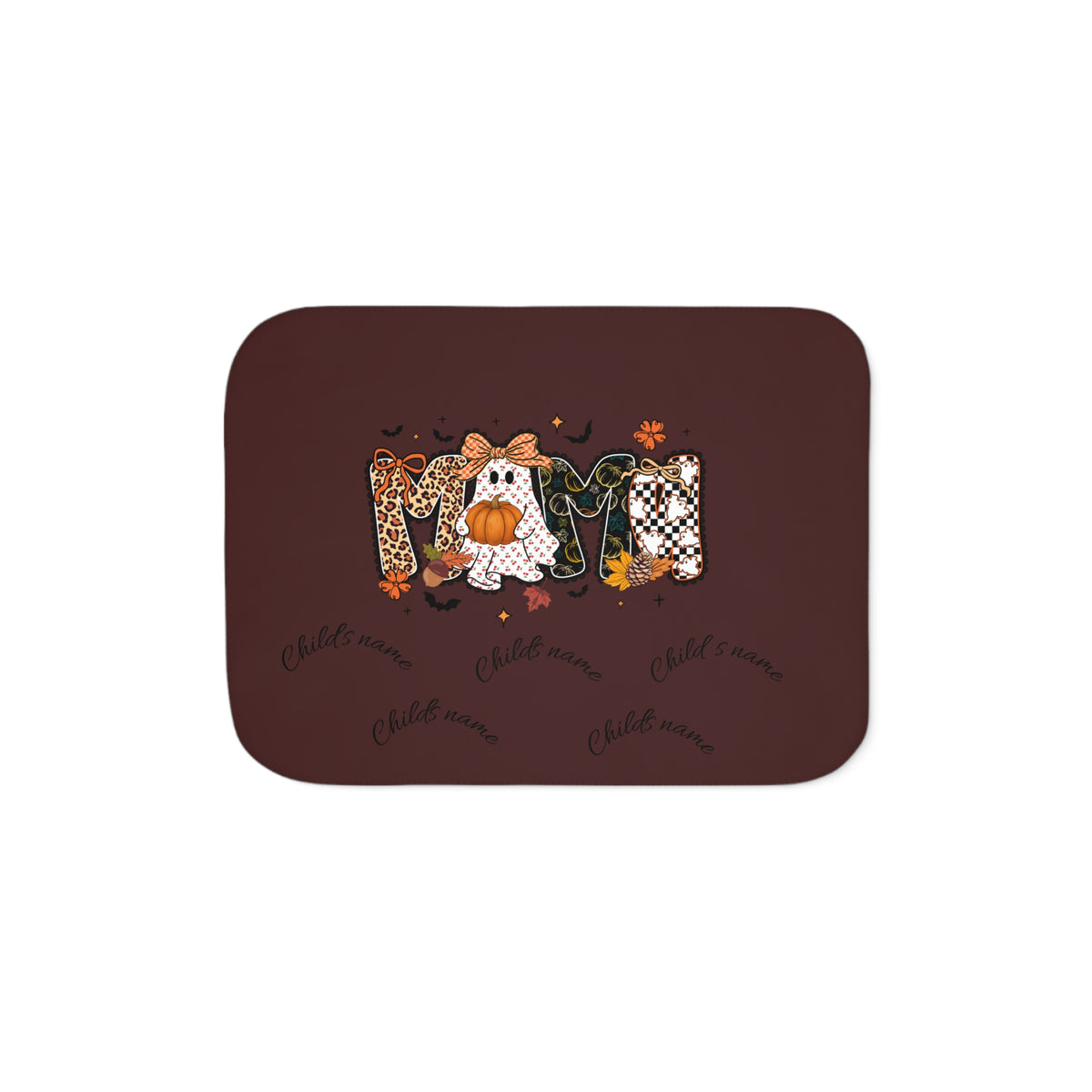 Halloween Mom Sherpa Blanket – Cozy Fall Family Throw