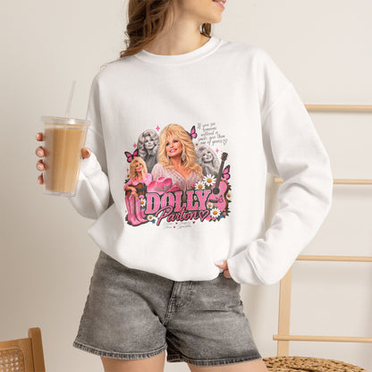 Dolly Sweatshirt — Pink Retro Collage