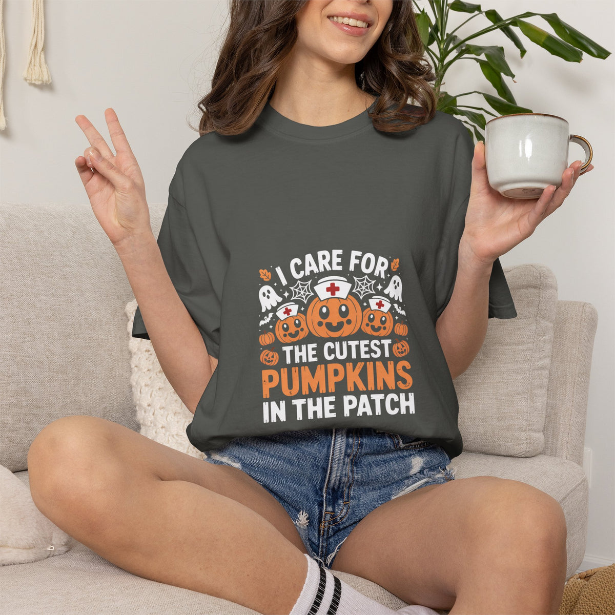 Cute Pumpkin Patch Nurse Tee
