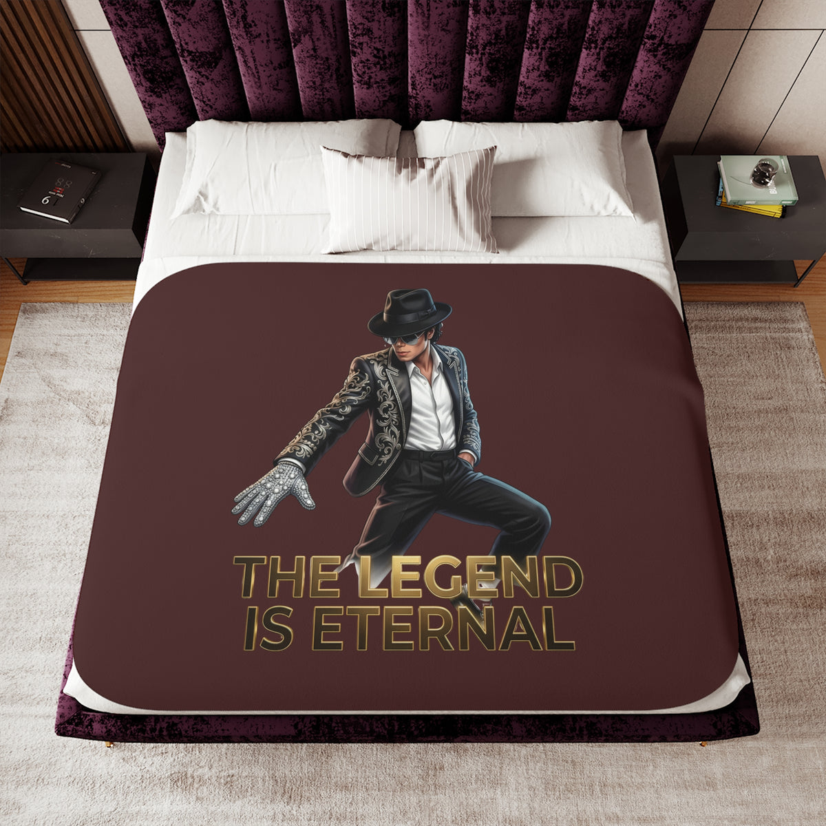 Sherpa Blanket — "The Legend Is Eternal" Throw Michael Jackson