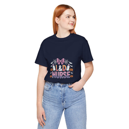 Halloween L D Nurse Tee — Cute Candy & Pumpkin Medical Shirt