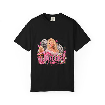 Dolly Parton Graphic T-Shirt — Vintage Pink Collage Tee