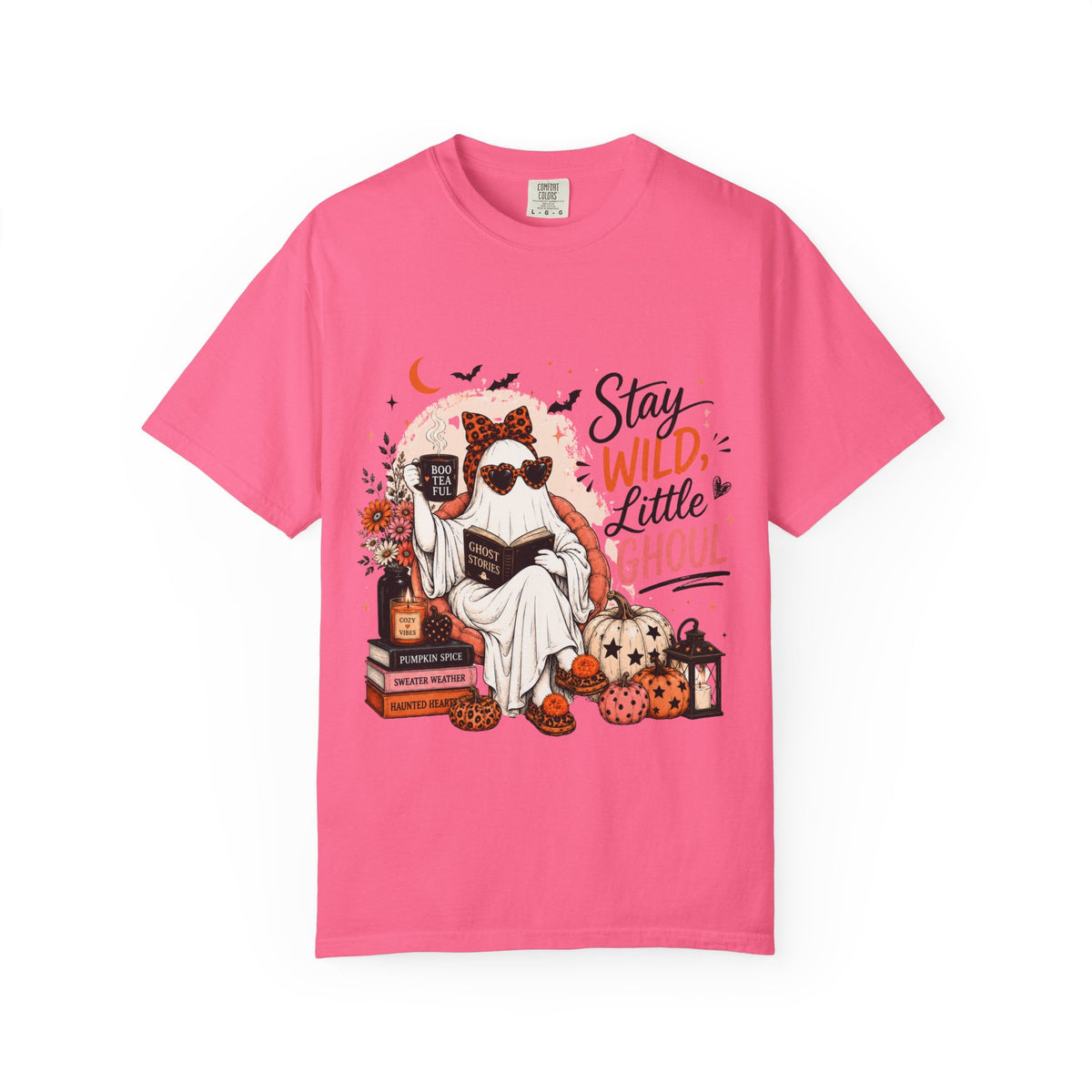Stay Wild Little Ghoul T-Shirt — Cute Halloween Ghost Reading Design