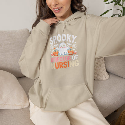 Director of Nursing Halloween Hoodie — Cute Pumpkin & Ghost Nursing Sweatshirt