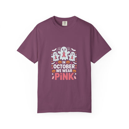 October We Wear Pink T-Shirt — Breast Cancer Awarenes