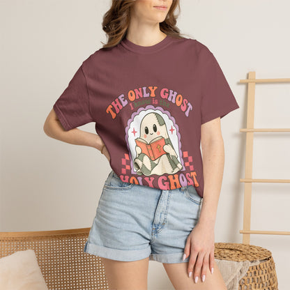 Holy Ghost Cute Ghost T-Shirt — "The Only Ghost I Know is the Holy Ghost" Retro Graphic Tee