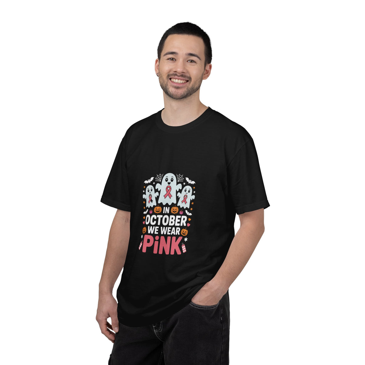 October We Wear Pink T-Shirt — Breast Cancer Awarenes