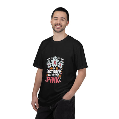 October We Wear Pink T-Shirt — Breast Cancer Awarenes