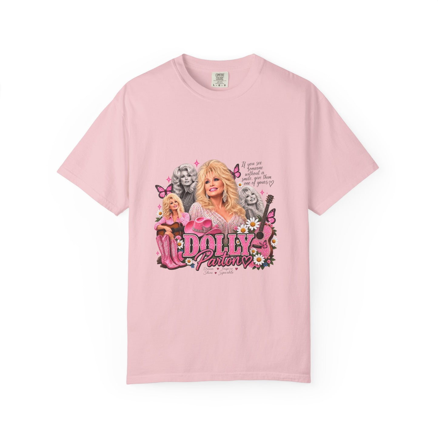 Dolly Parton Graphic T-Shirt — Vintage Pink Collage Tee