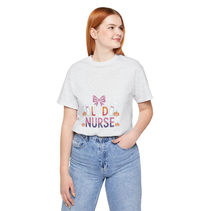 Halloween L D Nurse Tee — Cute Candy & Pumpkin Medical Shirt