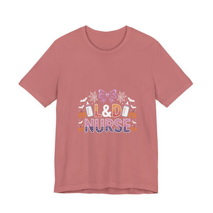 Halloween L D Nurse Tee — Cute Candy & Pumpkin Medical Shirt