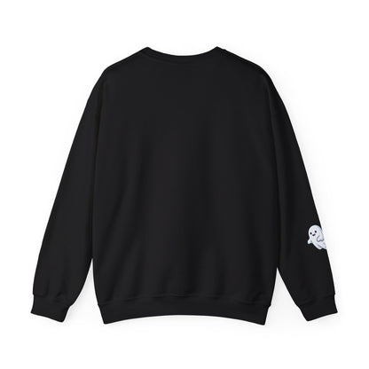 Crewneck Sweatshirt — "It's Fun to Believe in Ghosts, Aliens, Magic & Yourself" Cute Daisy & Ghost Graphic