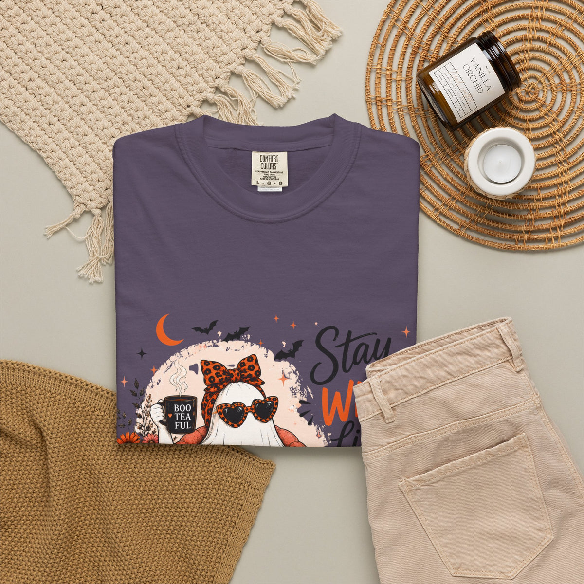Stay Wild Little Ghoul T-Shirt — Cute Halloween Ghost Reading Design