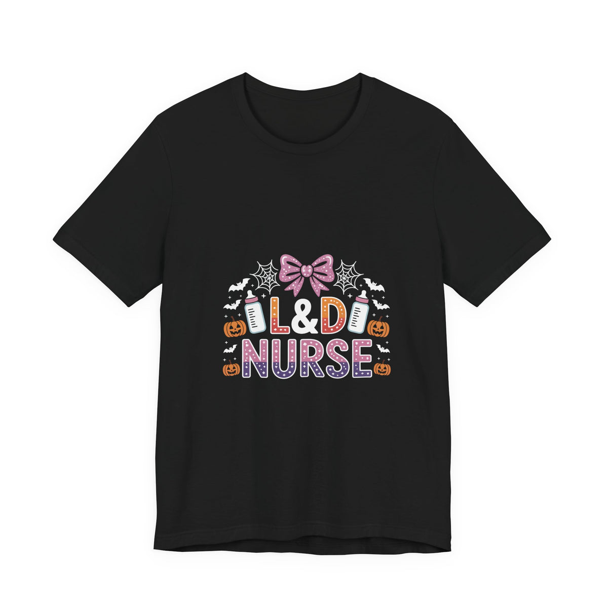 Halloween L D Nurse Tee — Cute Candy & Pumpkin Medical Shirt