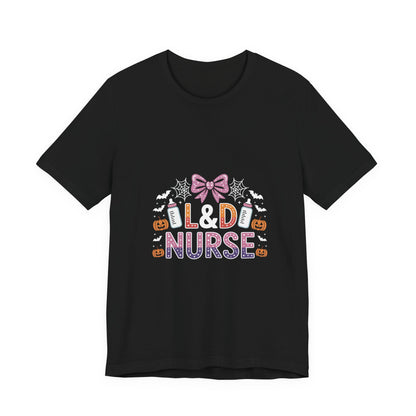 Halloween L D Nurse Tee — Cute Candy & Pumpkin Medical Shirt