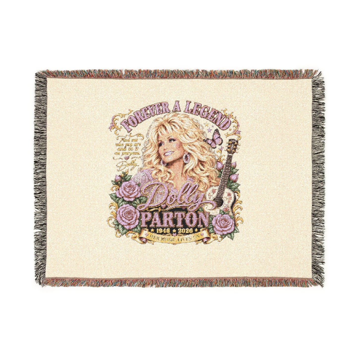 Dolly Parton Woven Blanket