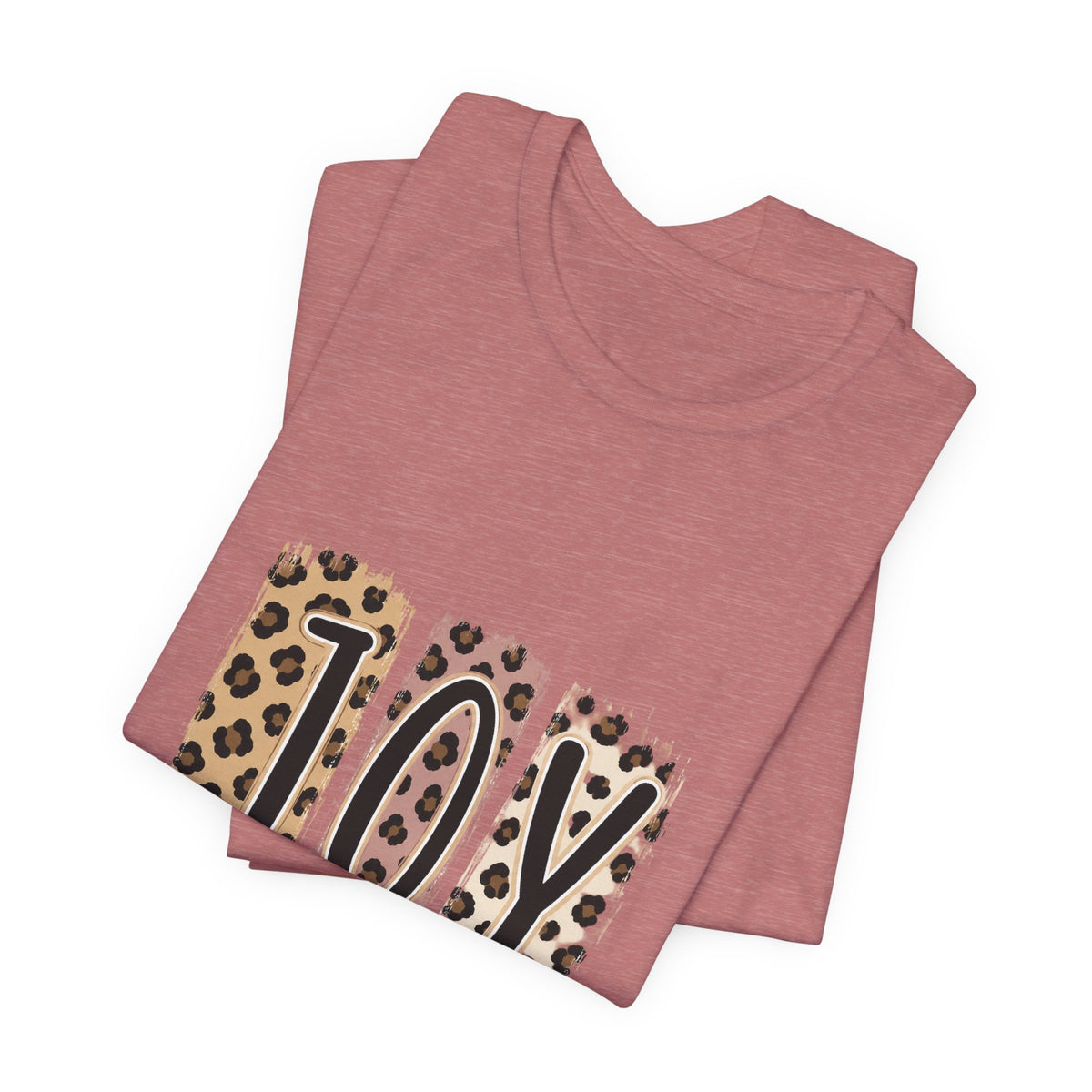 Joy Leopard Christian Tee — "JOY" with John 16:22 Scripture