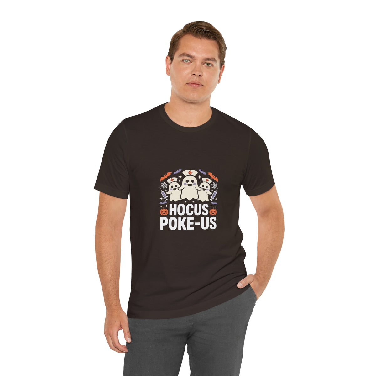 Hocus-POKE-USTee — Pumpkin & Bats T-Shirt