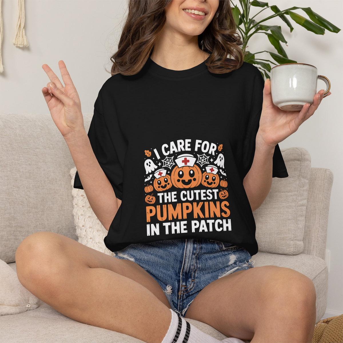 Cute Pumpkin Patch Nurse Tee