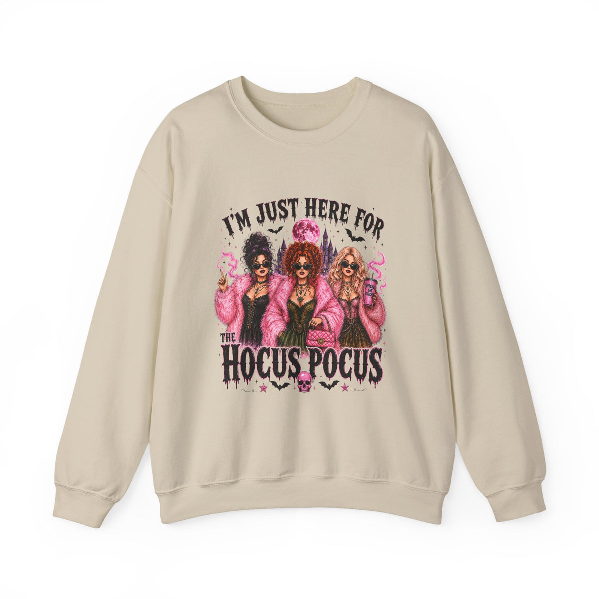 Hocus Pocus Pink Witches Crewneck Sweatshirt