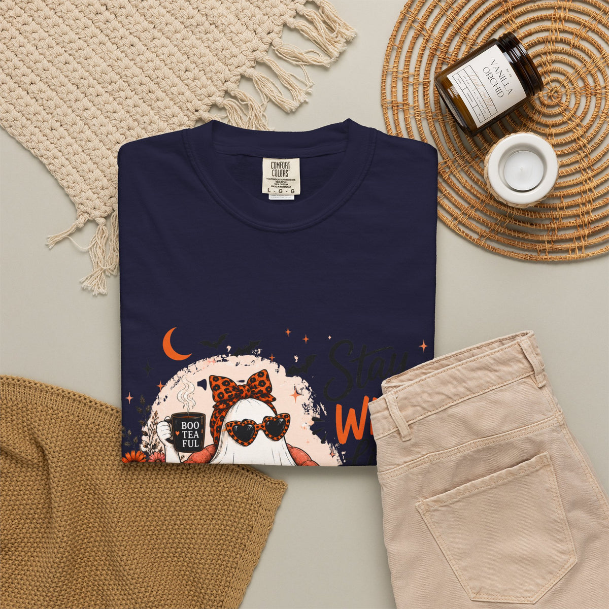 Stay Wild Little Ghoul T-Shirt — Cute Halloween Ghost Reading Design