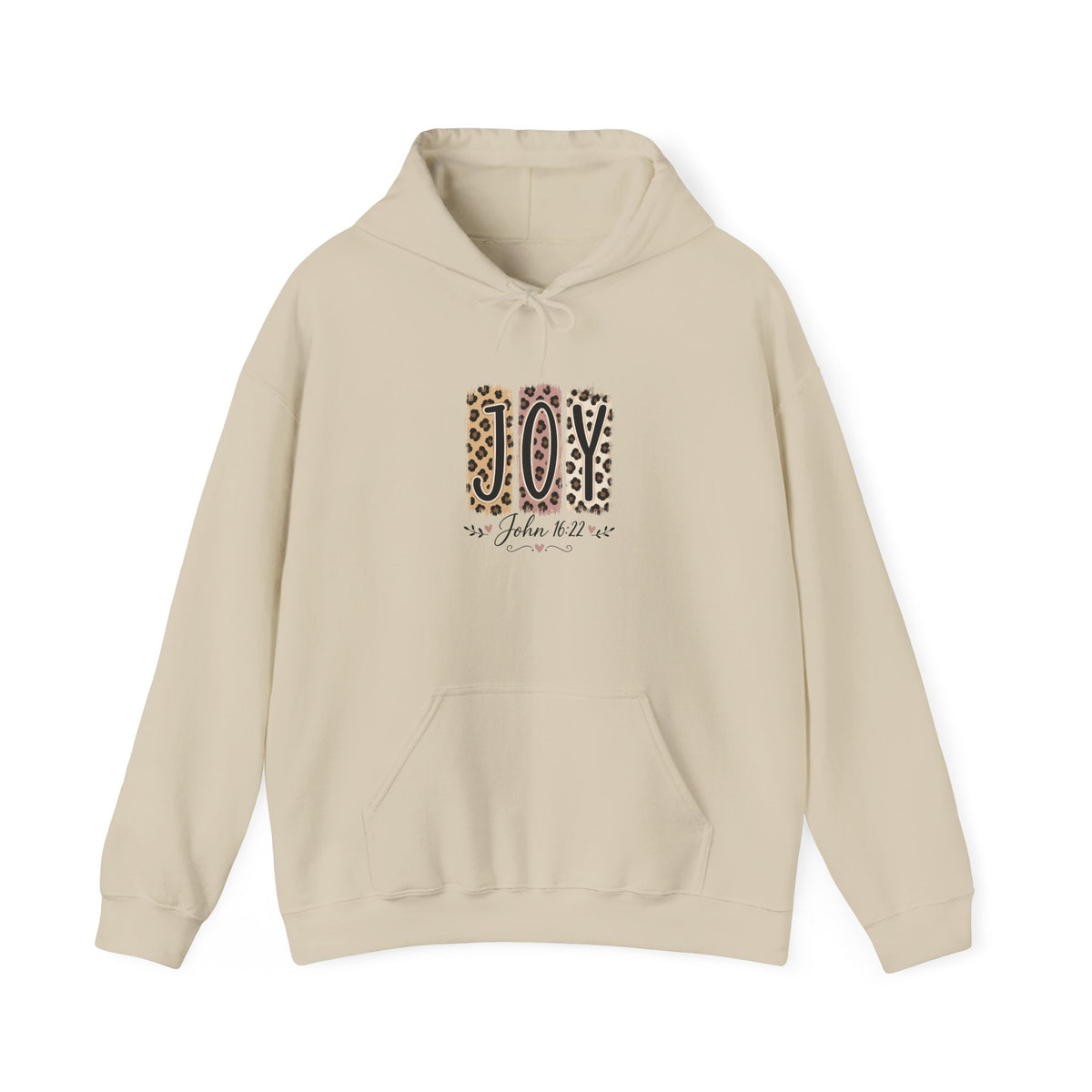 Joy Leopard Hoodie — Joy in the Season Graphic Pullover