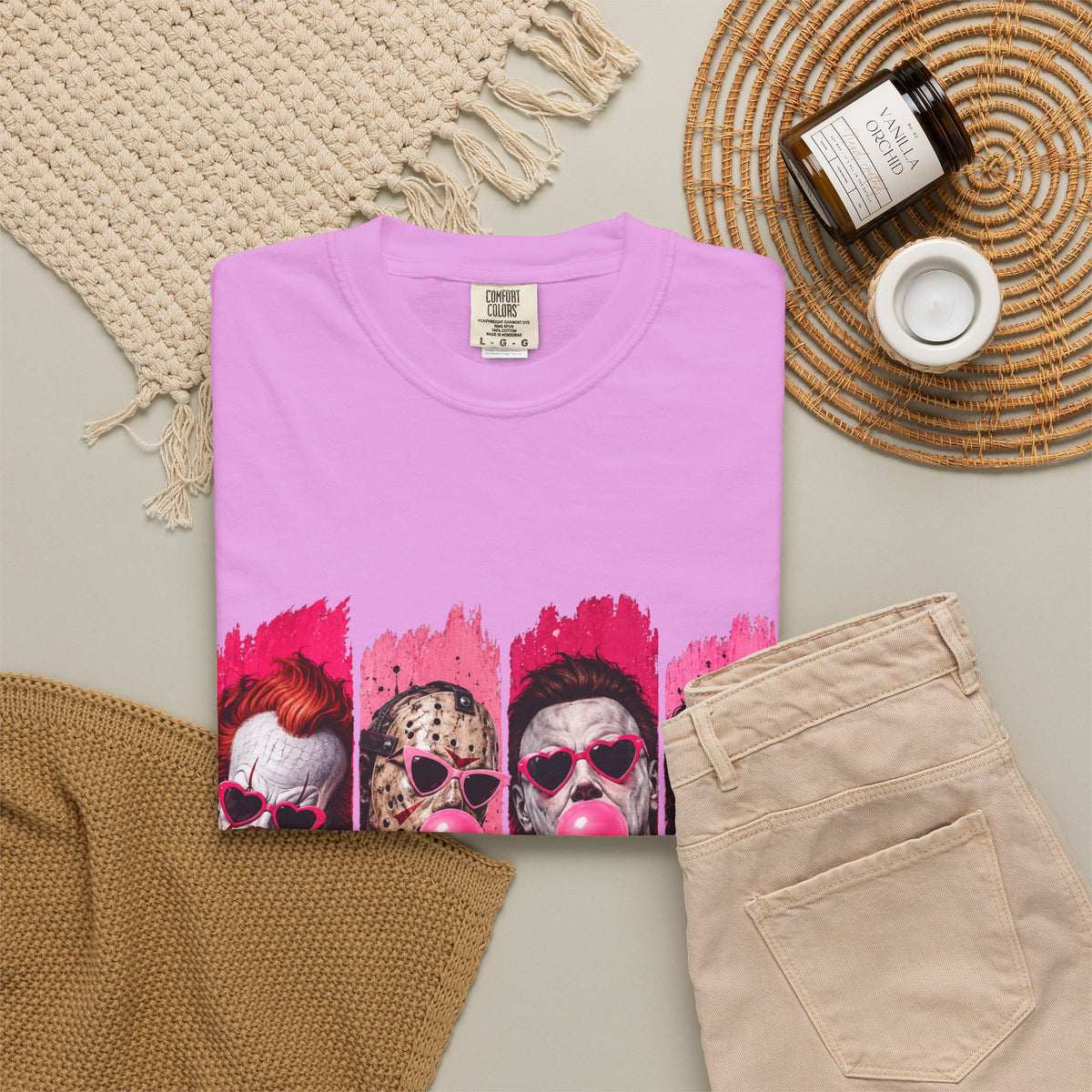 Creepy Clowns Bubblegum Graphic T-Shirt