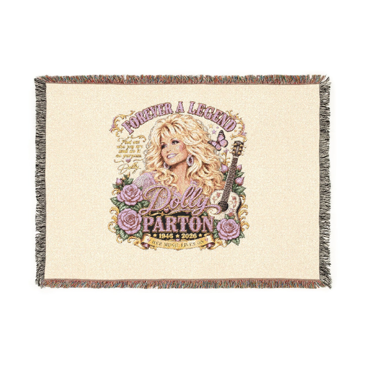 Dolly Parton Woven Blanket