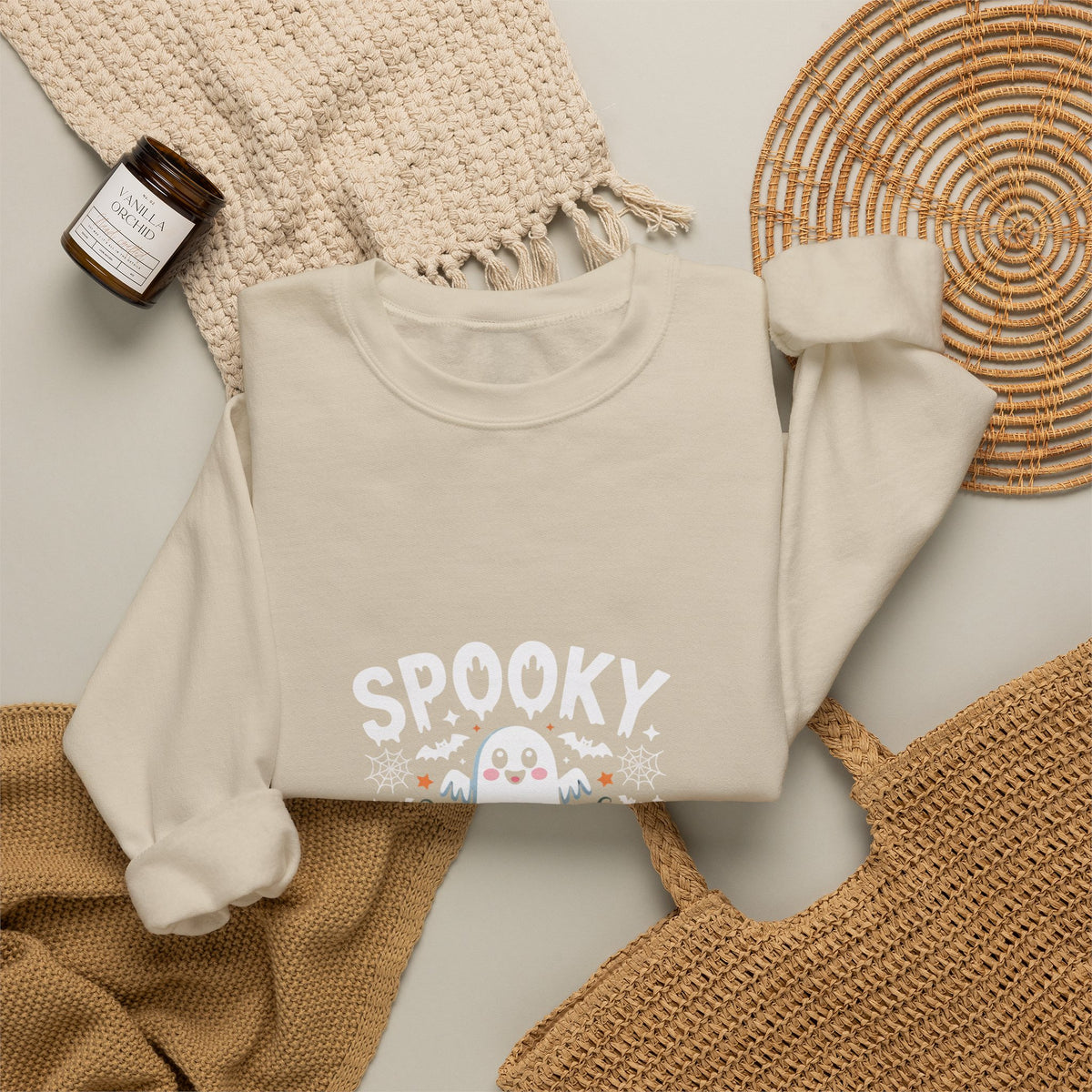Nursing Director Crewneck Sweatshirt — Cute Halloween Pumpkin Nurse Design